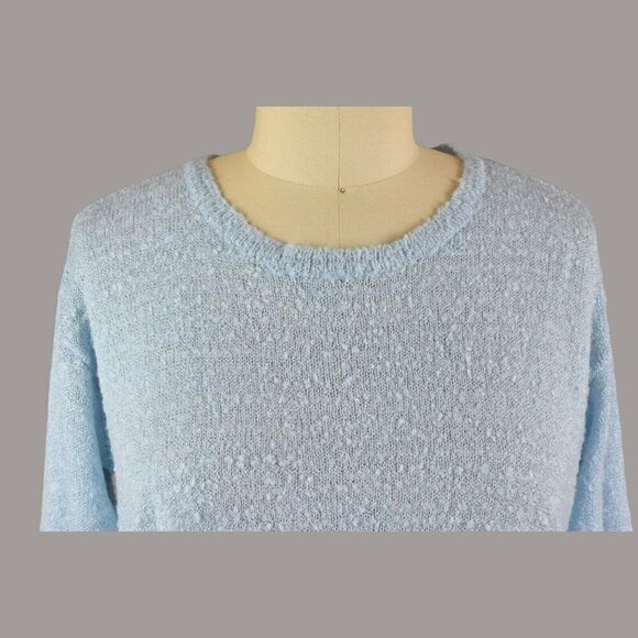 TERRANOVA CELESTE BLUE MARLED KNIT SWEATER - Picture 2 of 8
